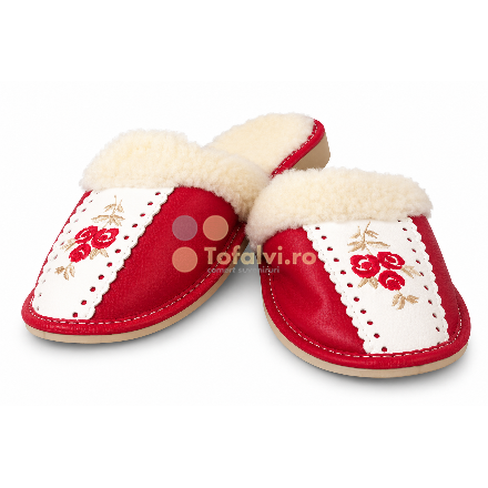 Leather slippers