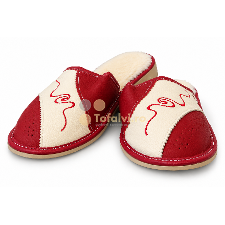 Leather slippers