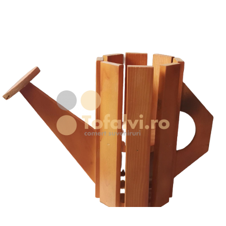  Wooden watering can with flower holder large