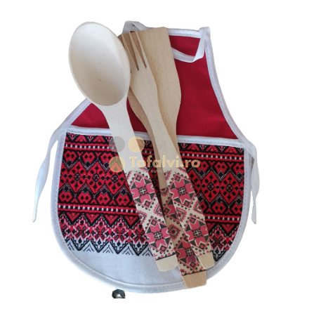 Wooden spoon with accessories