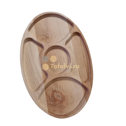 Five-part beech plate