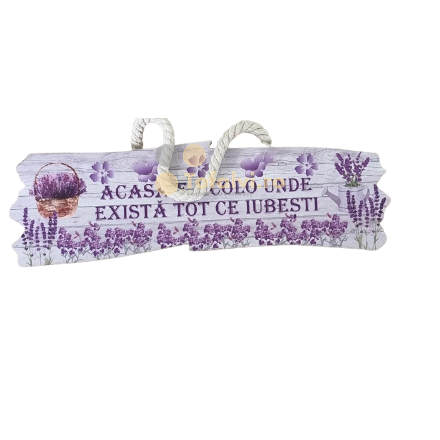 Board Acasă e acolo unde există tot ce iubești with cotton rope