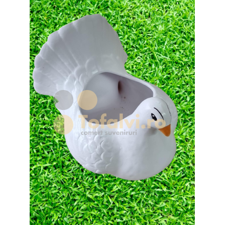 Dove with pot flower