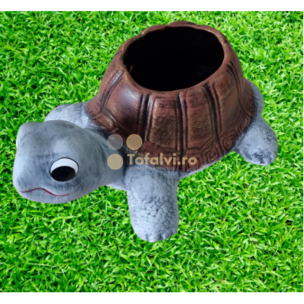 Turtle with flower pot