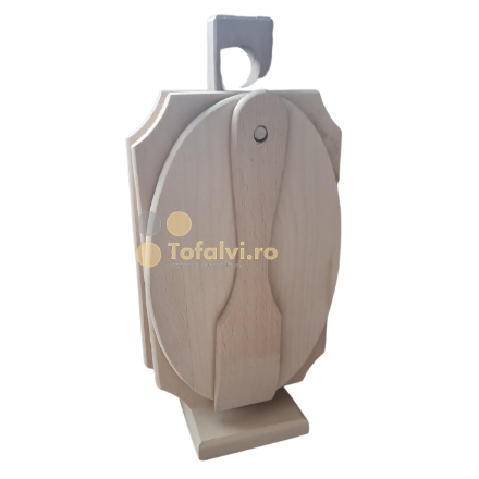 Cutting board with kitchen utensils