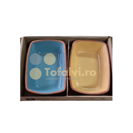 Kerámia mini tál szett 2db/csomag 13x8cm