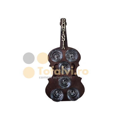 Violin-shaped cup holder