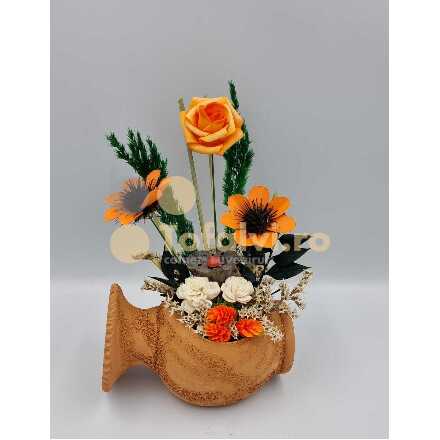 Dried flowers in jug