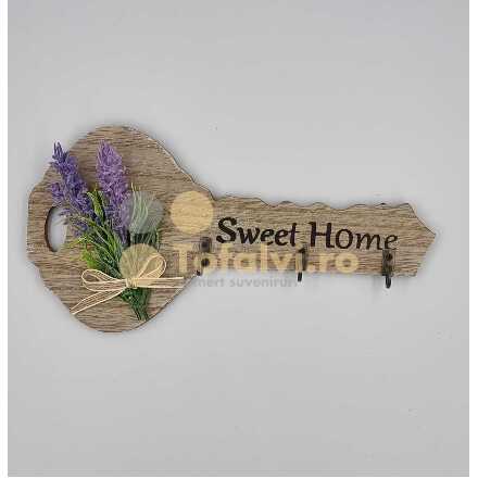 Suport de cheie cu lavandă Sweet home 23cm