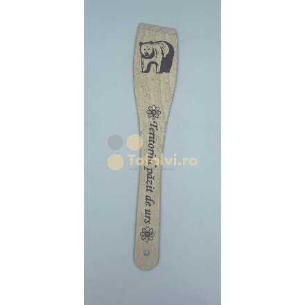 Feliratozott spatula " Teritoriul păzit cu urs" 10drb/szett