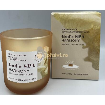 Lumânare cu fitil și aroma de God's Spa Harmony 150GR