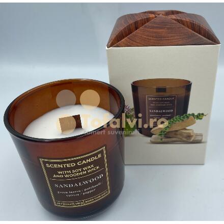 Lumânare cu fitil și aroma de Sandalwood 150GR 