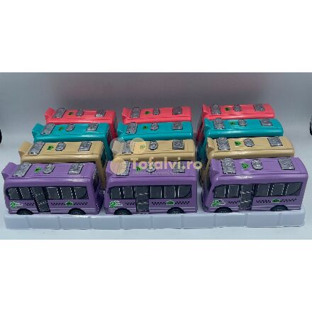 Autocar din metal diferite culori 12buc/set 