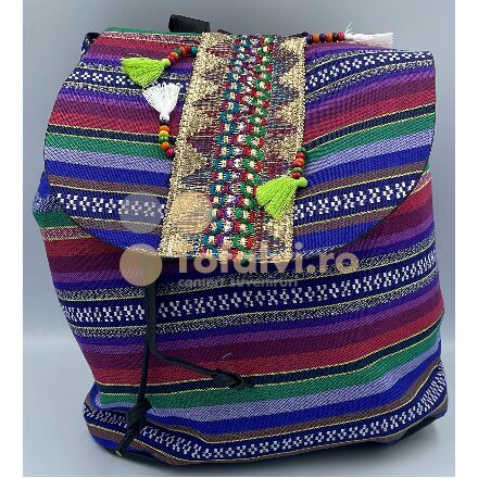 Rucsac de dama din pânză mov 
