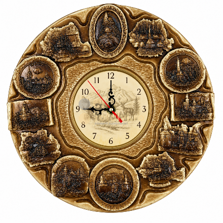 Clock with castles 