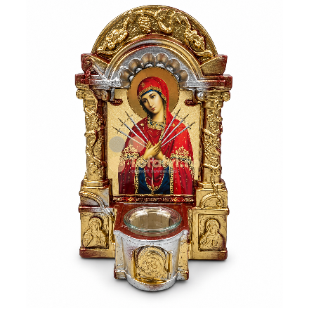Candle with icons 
