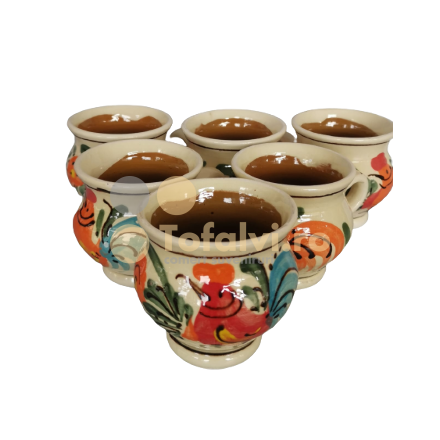 Cană cu cocoș mijlociu 6 buc/set