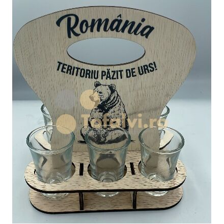 Minibar with six shot cups România