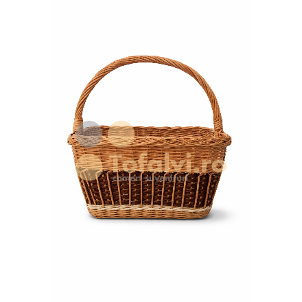 Fonott vesszőkosár füllel kocka 
