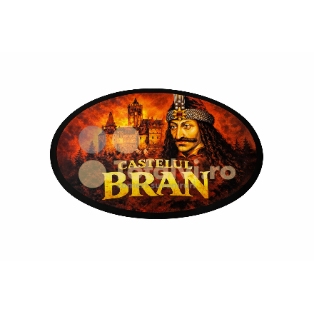 Sticker auto oval „Castelul Bran – Vlad Țepeș” 12BUC/SET 