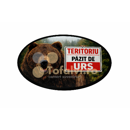 „Medvèvel  őrzött  területet” figyelmeztető matrica12drb/szett