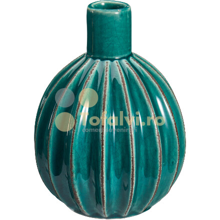 Vază decorativă ceramică verde smarald