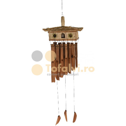 Clopoțel de vânt din bambus (model căsuță)