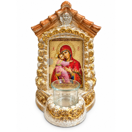Large candle white-gold