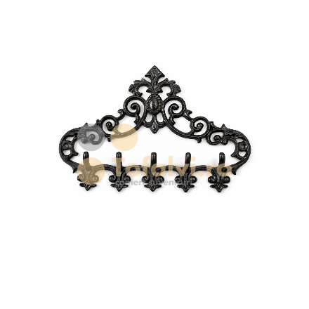 Ornate cast iron wall hook – 5 hooks