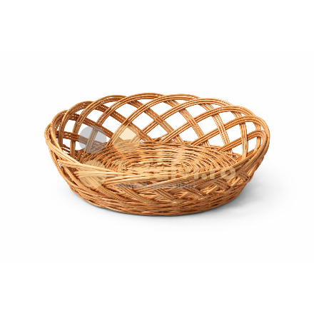 Coș împletit oval din răchită – pentru pâine și fructe mare 