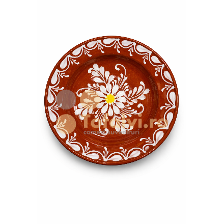 Farfurie adâncǎ  decorativă din ceramică tradițională