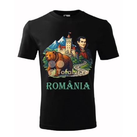 Tricou România cu urs, Castelul Bran și Dracula