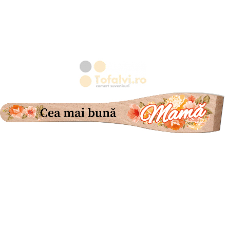 Spatulă din lemn decorativă „Cea mai bună Mamă”10buc/set