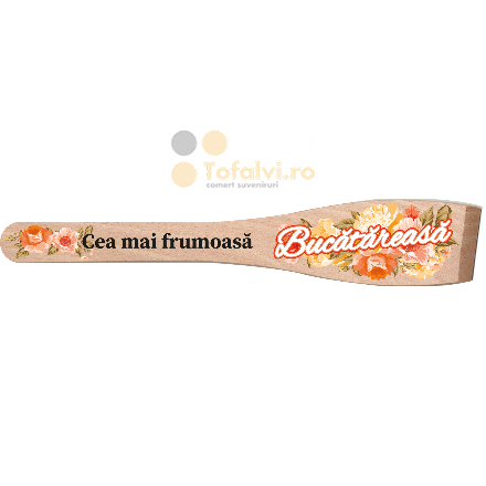 Spatulă decorativă din lemn „Cea mai frumoasă Bucătăreasă”