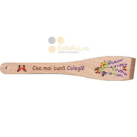 Spatulă decorativă din lemn „Cea mai bună Colegă”10buc/set