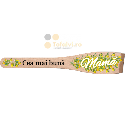 Spatulă decorativă din lemn „Cea mai bună Mamă” 10buc/set