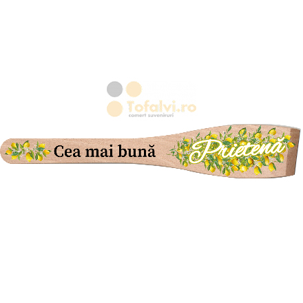 Spatulă decorativă din lemn „Cea mai bună Prietenă”10buc/set