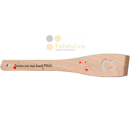 Spatulă din lemn gravată „Pentru cea mai bună fină!”10buc/set