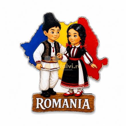 Magnet de frigider – Copii în costum popular românesc, România 10buc/set