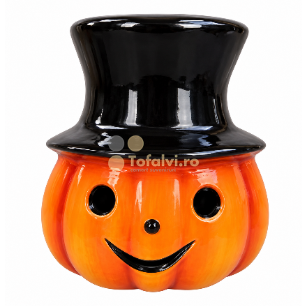 Ornament de grădină – dovleac Halloween din ceramică