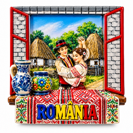Magnet frigider „România” cu dans popular tradițional12buc/set