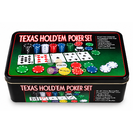 Set poker Texas Hold’em cu 200 jetoane