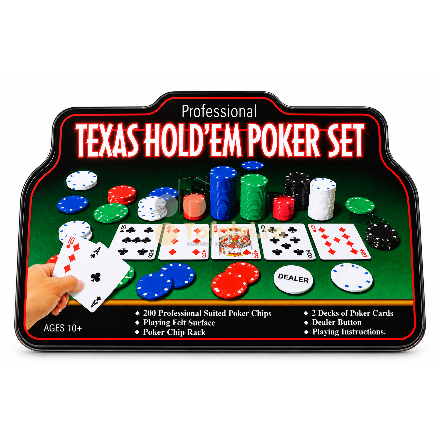 Set poker Texas Hold’em cu 200 jetoane și 2 seturi de cărți