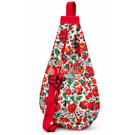 Rucsac textil cu imprimeu floral – 12 buc/set 