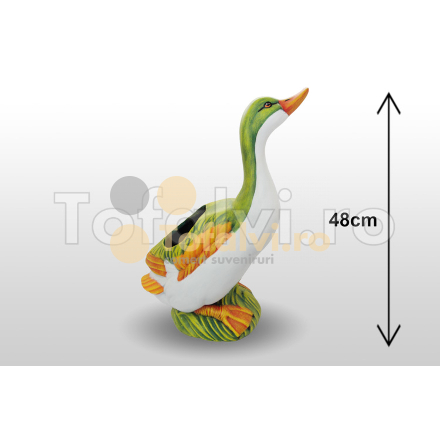 Gâscă cu ghiveci de flori